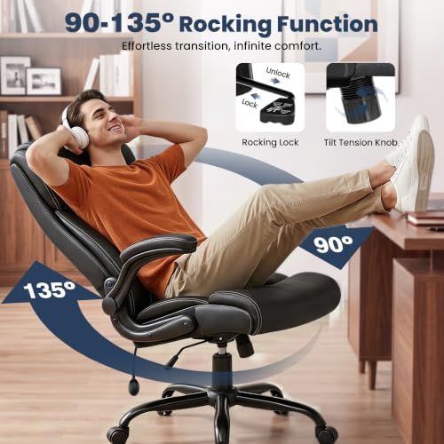 Ergonomic High Back Office Chair with Inflatable Lumbar Support