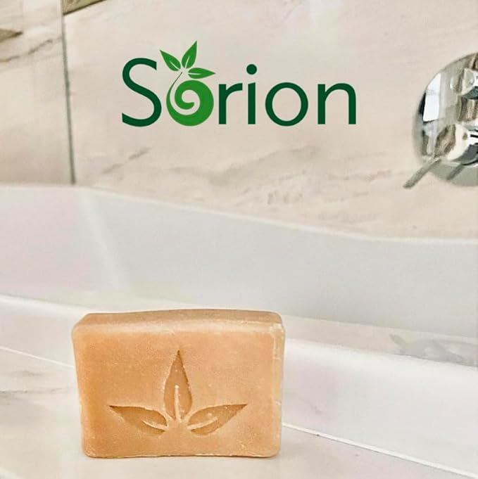 Sorion Soap for Face and Body - Bar Soap to Smooth and Comfort Dry, Itchy, Flaky Skin with Coconut Oil, Turmeric, Pala Indigo Essential Oils Soap Bar