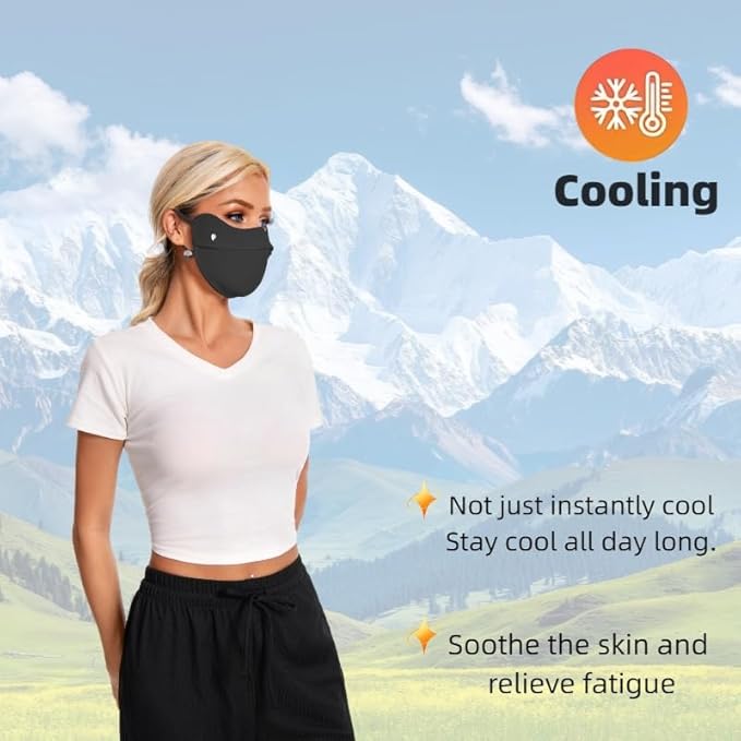 UPF 50+ UV Sun Protection Face Cover/Neck Balaclava Reusable Face Mask Dustproof Cooling Breathable