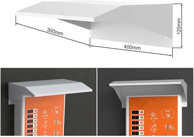 Outdoor Rain Shelter Cover, Weather Resistant Canopy Awning for Charging Station and Monitoring Equipment, Plastic-Coated Steel Construction