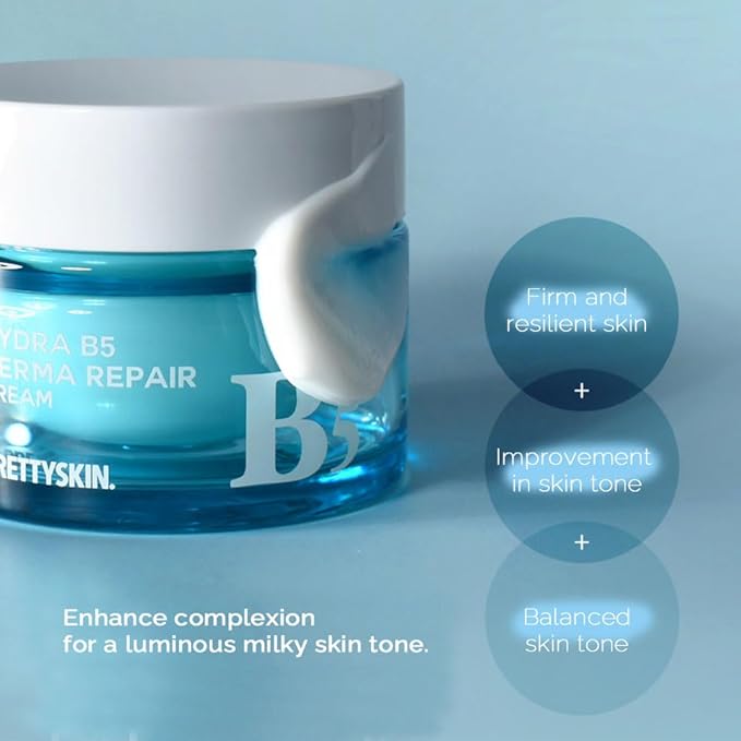 PRETTYSKIN Hydra Vitamin B5 Derma Repair Cream for Face–Strengthen skin Barrier with Niacinamide 10% Dexpanthenol & Centella Asiatica Extract-Korean Skin care - 1.75fl.oz.(52ml)