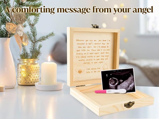 Miscarriage Memorial Box - Baby Keepsake Box for Mothers Parents, Pregnancy/Infant Loss Angel Baby Memory Loss of Baby Sympathy Gift Bereavement