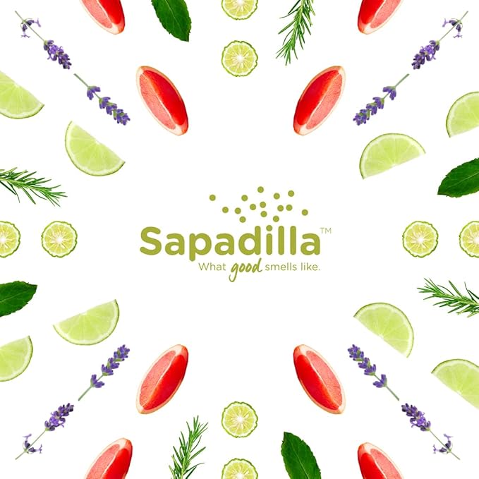 Sapadilla Liquid Hand Soap - Sweet Lavender + Lime - Made with 100% Pure Essential Oil Blends, Cleansing & Moisturizing, Aromatic & Fragrant Hand Soap, Plant Based, Biodegradable, 12 Ounce (Pack of 3)