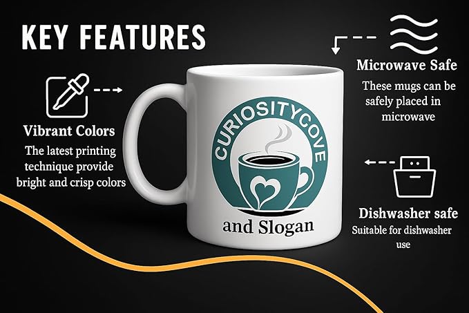 Personalized Coffee Mug | Custom Photo, Text, or Logo Cup (11oz, Navy Blue Rim, Inner, and Handle) |Dishwasher & Microwave Safe |Unique Gift for Men & Women –Taza Personalizada