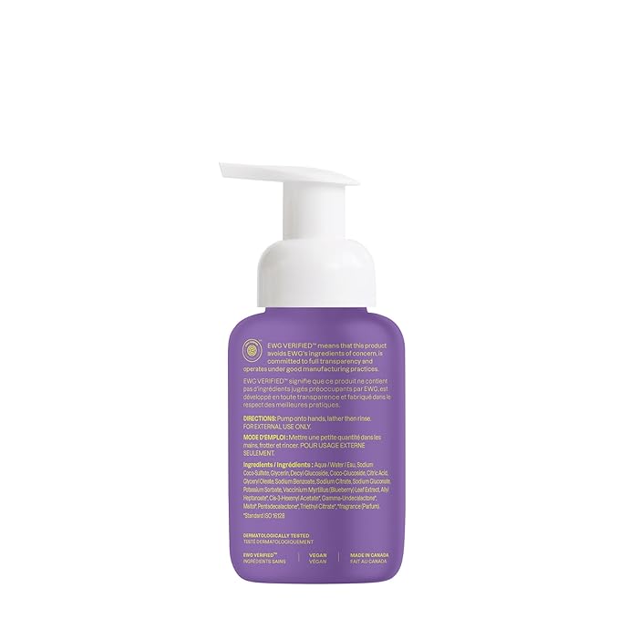 ATTITUDE Foaming Hand Soap for Kids, EWG Verified, Dermatologically Tested, Plant- and Mineral-Based Ingredients, Vegan, Vanilla & Pear, 10 Fl Oz