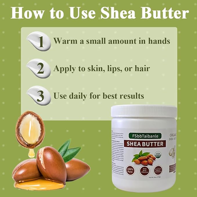 Shea Butter 16 oz – Pure & Organic Moisturizer for Skin, Hair & DIY – Raw, Unrefined, Non-GMO, Ivory Color, Grade A Quality