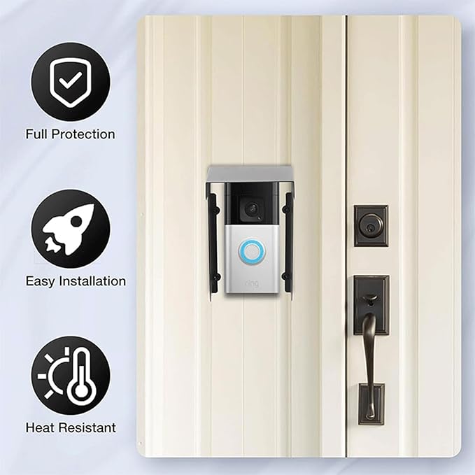 Cover - Transparent Bell Housing, Waterproof Weatherproof Enclosure, UV Resistant Protective Shell, Easy Mount Design | Guard for Home, Patio, Balcony, Outdoor Security, Apartment Front Entry