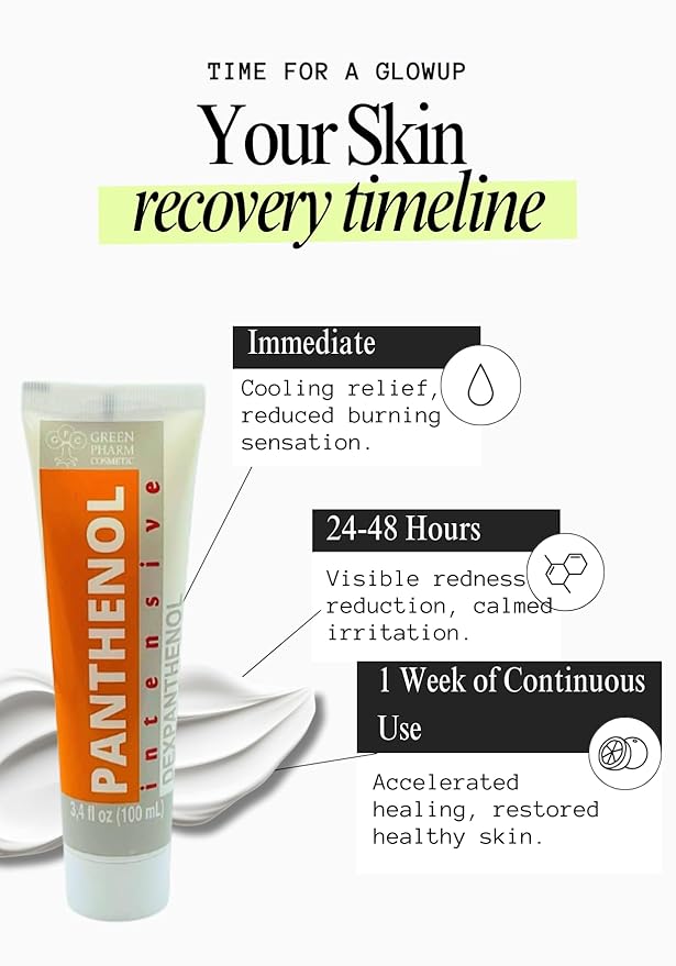9% Panthenol Intensive Cream β Soothing Redness, Acne, Sunburn & Skin Recovery with Aloe Vera & Hyaluronic Acid β Post-Laser, Facelift, Tattoo, Burn & Hair Transplant Care, 3.4β―oz