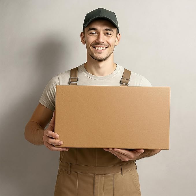 Simple deluxe 24x18x12 Shipping Boxes Large Moving Boxes, 25 Packs Corrugated Cardboard Boxes Shipping Box for Business Packaging Box