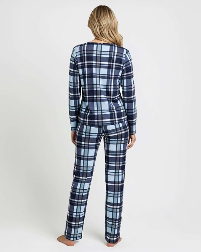 Real Essentials 2 Pack: Women's Comfy Pajama Sets - Short & Long Sleeve Ladies Loungewear Sleepwear PJs (Available In Plus)