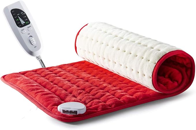 Heating pad - Electric Best for Back Pain and Cramps Relief 2 Hour auto Off Measures 24" X 12" Moist with Many Adjustable Setting Heats Fast