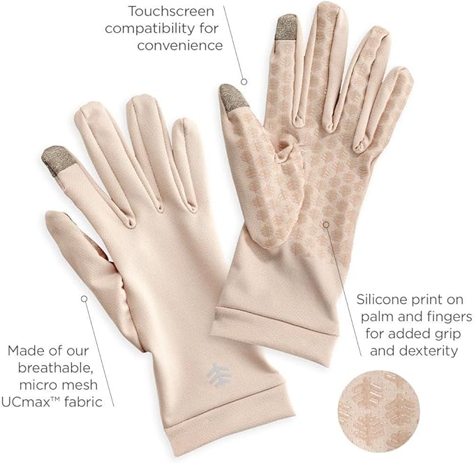 Coolibar Full Finger UV Sun Gloves - UPF 50+ Sun Protection - Gannett
