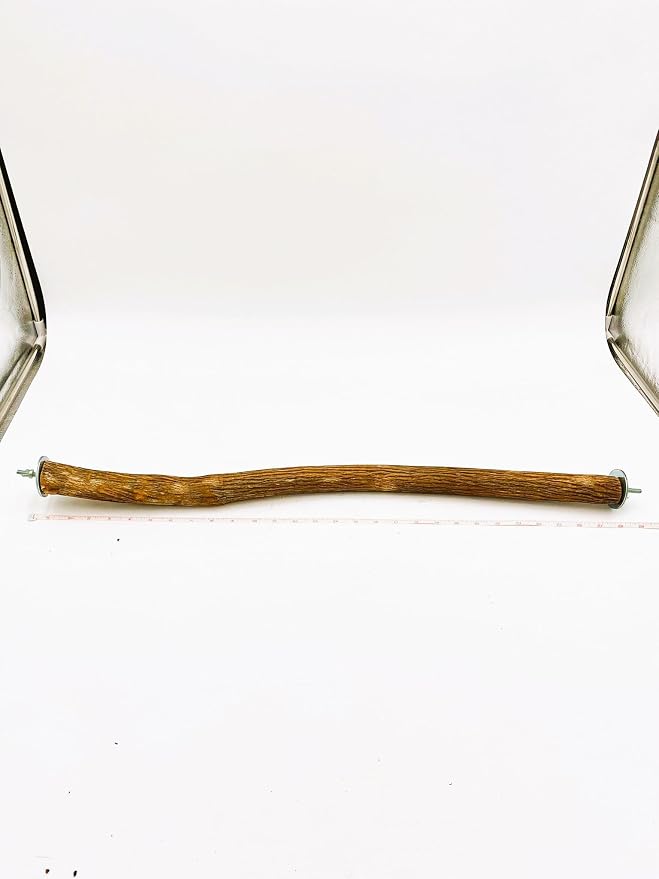 Polly's Full Length Hardwood Cage Perch for Parakeets, Cockatiels, Cockatoos, Macaws, and Other Birds (28")
