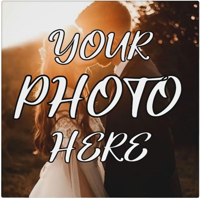 Custom Ceramic Coasters, Personalized Coasters with Photo Logo Text, Customized Cup Mat for Weddings, Bars, Coffee Table, Homes, Offices 4PCS