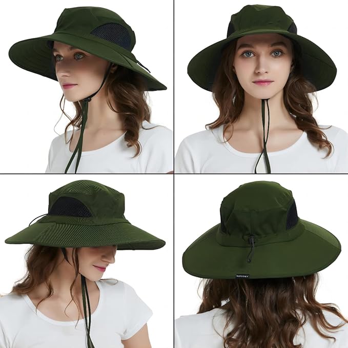 EINSKEY Wide Brim Sun Hat, UPF 50+ UV Protection Waterproof Packable Bucket Hat for Men & Women, Fishing Hiking Beach Garden