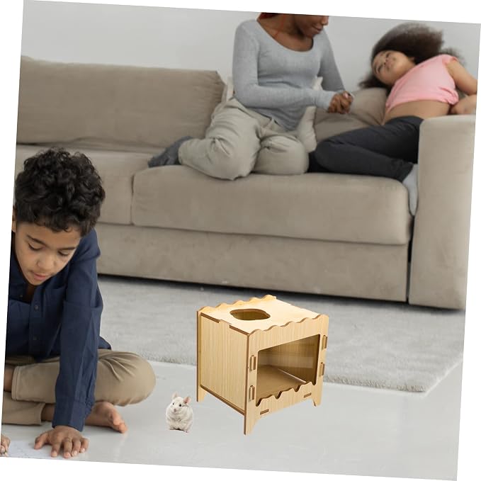 Toddmomy Hamster Nest Small Animal House Gerbil Digging Box Pet Nest Toy Scratch-Resistant Design