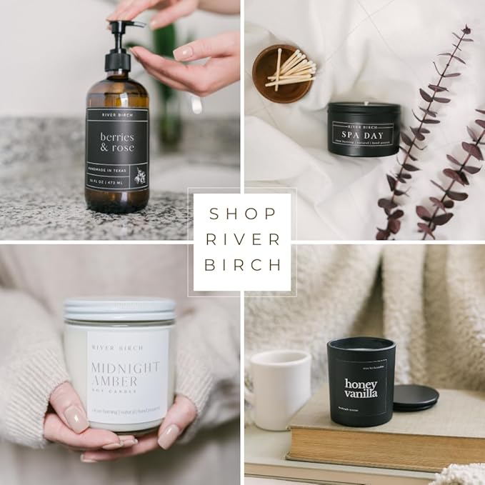 River Birch White Tea + Mandarin Scented Linen and Room Spray | Home Fragrance | 4 oz Glass Amber Bottle | Luxury Signature Scent | Handmade in Texas