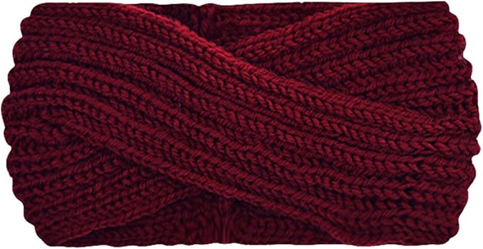 DRESHOW Winter Knit Chunky Headbands for Women Crochet Turban Knitted Ear Warmer Fashion Head Wrap 6 Pack