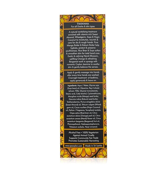 SPA CEYLON NEROLI JASMINE Intensive Hand Cream | Vitamin-Rich | Hydrate | Moisturize | 100% Vegetarian | Suitable for all skin types