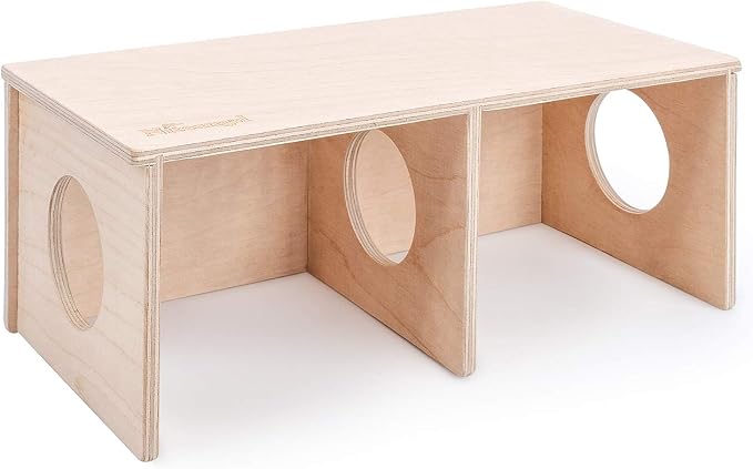 Niteangel Hamster Secret Peep Shed 2-Chamber Hideout & Tunnel Exploring Toys (Small - for Dwarf Hamster)