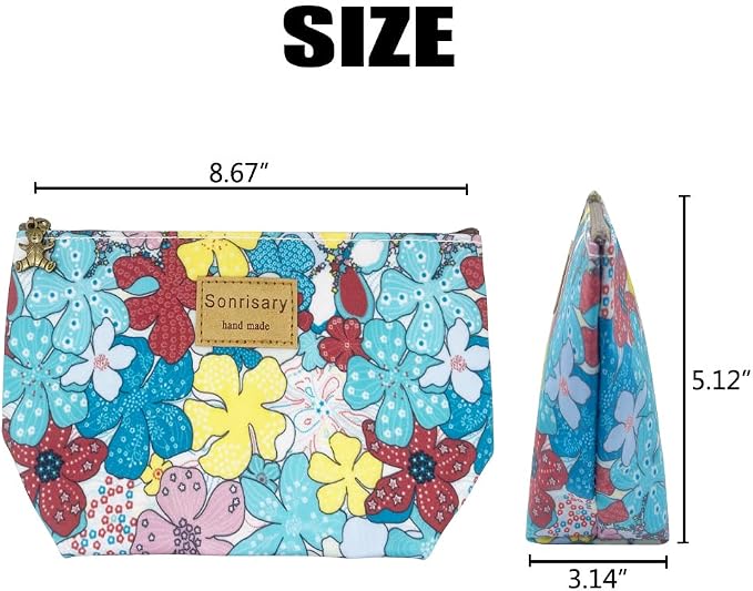 Hunger Blue Blossom Print Make-Up Cosmetic Bag Carry Case (P11417014)