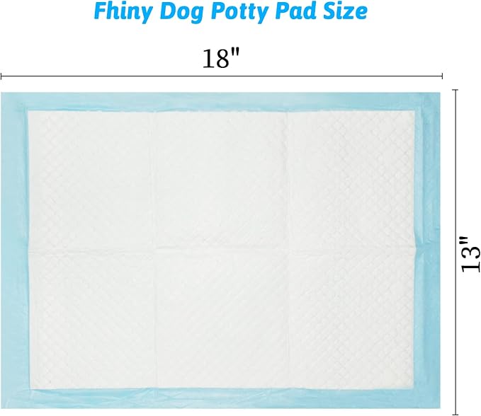 Fhiny Rabbit Pee Pads, 13" x 18" 100 PCS Disposable Bunny Cage Liner Leak-Proof Super Absorbent Potty Training Pad with Quick-Dry Surface for Rabbit Guinea Pig Cat Puppy or Other Small Animals