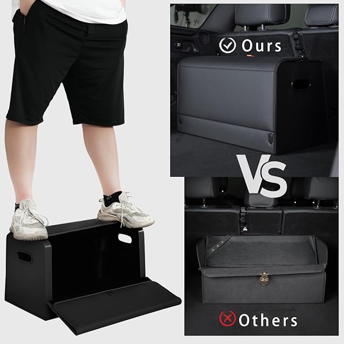 GMQ Trunk Organizers for Car,Car Organizers and Storage for SUV,Magnetic Lid with Collapsible Storage, Large Capacity for SUV, Truck, MPV (XXL-29.5×13×12.5 IN)