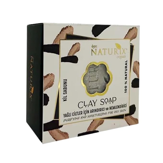 Organic Bar Soap Moisturizing Soap Made from Natural Oil | Hair Hand Face Body Bath Wash | Skin Care Cleanser Shampoo (Clay)