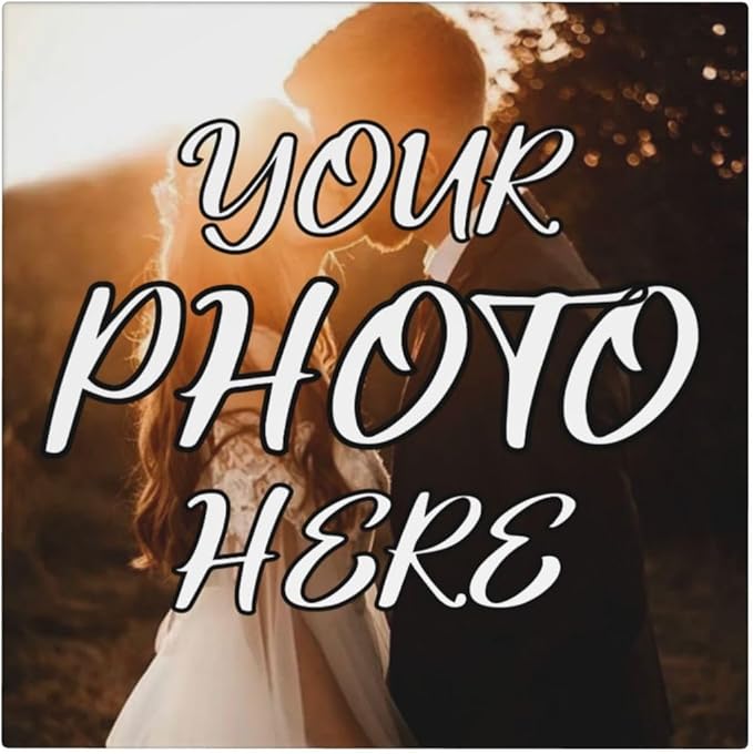 Custom Ceramic Coasters, Personalized Coasters with Photo Logo Text, Customized Cup Mat for Weddings, Bars, Coffee Table, Homes, Offices 6PCS