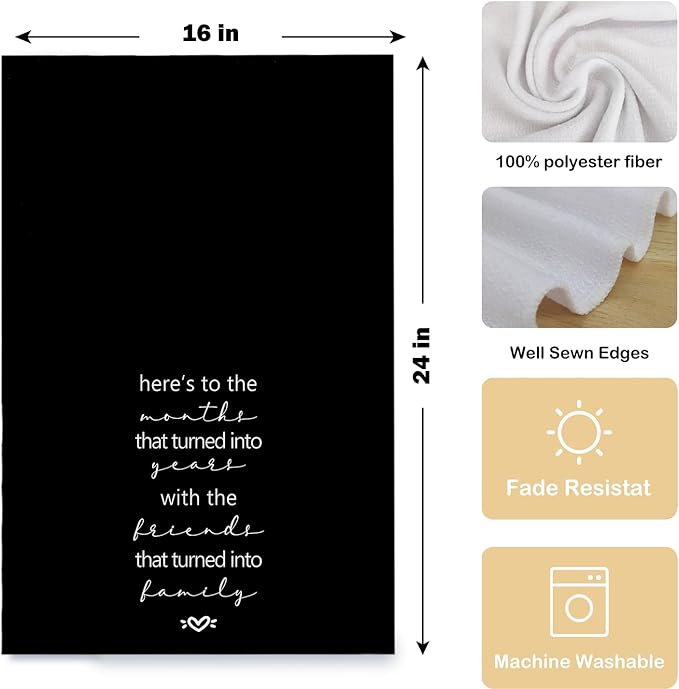 Friendship Gifts Kitchen Towels, Gifts for Best Friends Hand Towels for Bathroom Decor, Friend BFF Gifts for Women Dish Tea Towels for Kitchen Decor, 16x24 Inch