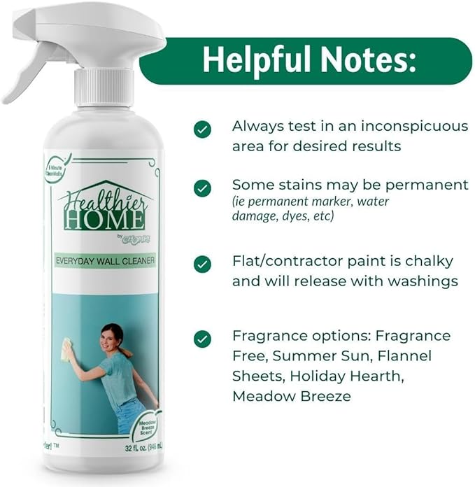 CHOMP! Painted Wall Cleaner Spray: Healthier Home 5-Minute CleanWalls 4-in-1 Multipurpose, Ceiling and Baseboard Cleaning - Dirt, Dust, Odor and Stain Remover - 32 Oz (Meadow Breeze)……