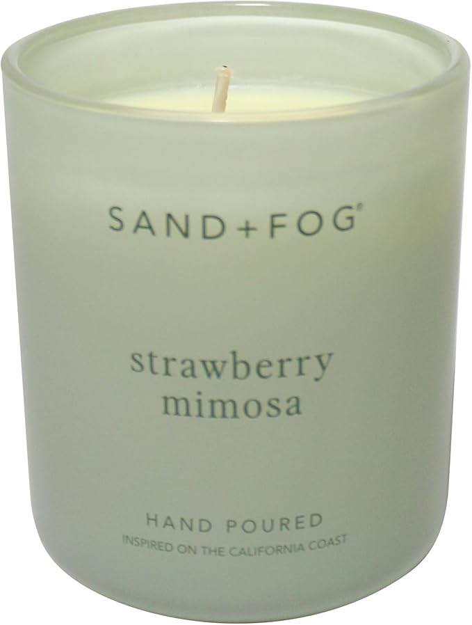 Sand + Fog Scented Candle - Strawberry Mimosa – Additional Scents and Sizes – 100% Cotton Lead-Free Wick - Luxury Air Freshening Jar Candles - Perfect Home Decor – 10oz