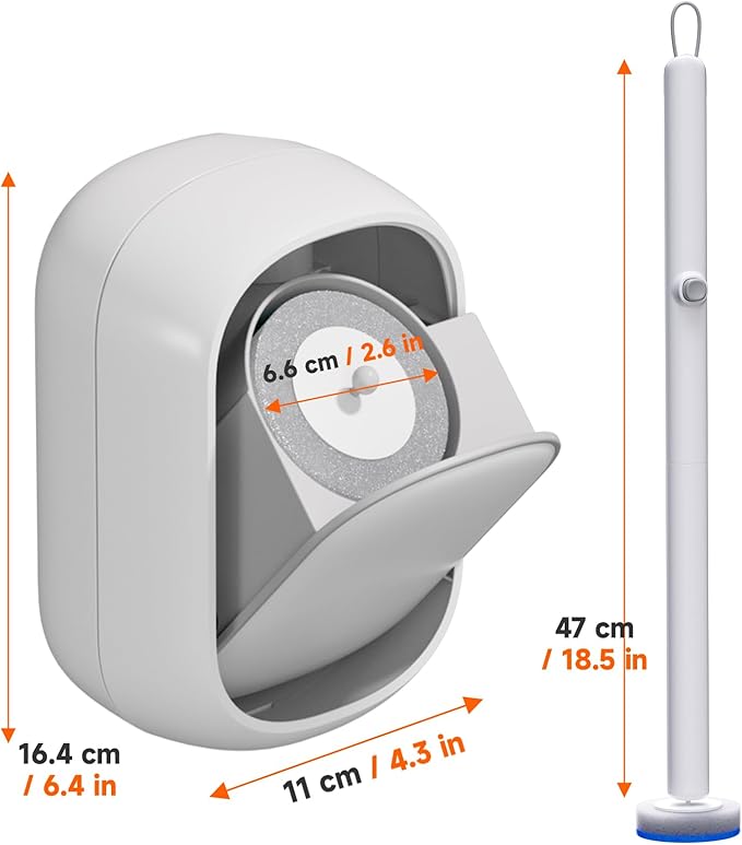 CTIME Disposable Toilet Brush with 30 Brush Heads