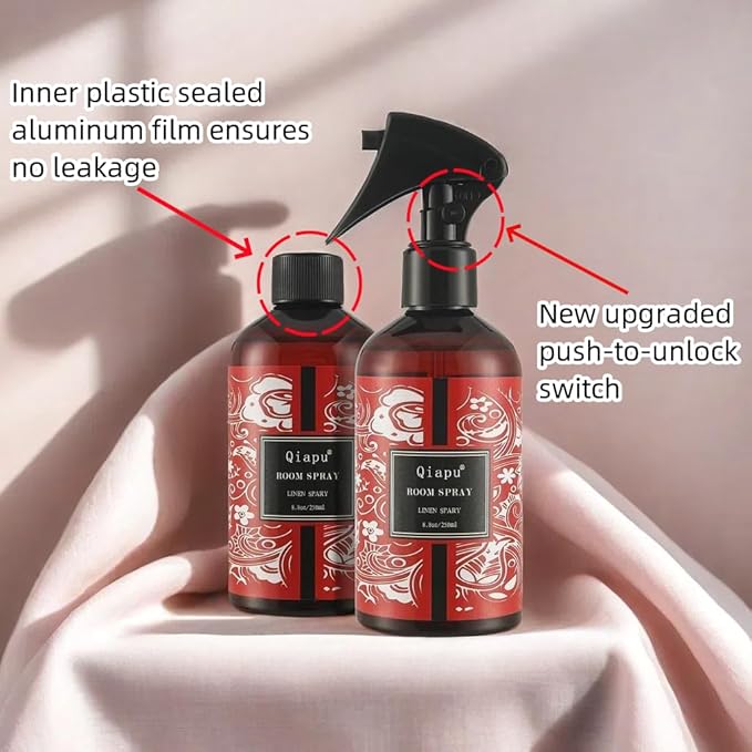Natural Room Sandalwood Essential Oils Pillow Linen Spray for Bedding Pillows Sheets Curtains Mist and Fabric Aromatherapy Spray