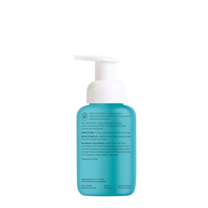 ATTITUDE Foaming Hand Soap, EWG Verified, Plant and Mineral-Based Ingredients, Vegan and Cruelty-free Personal Care Products, Unscented, 10 Fl Oz