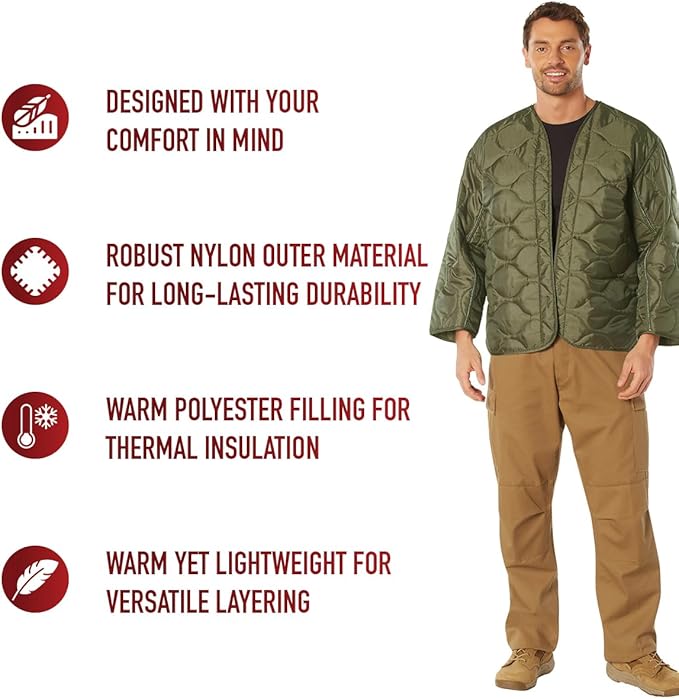 Rothco M-65 Field Jacket Liner - Stand Alone or Great For Layering