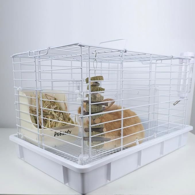 Pet Cage Liner Protection, Rabbit Cage Plastic Panels, 18 PCS Cage Urine Guard for Rabbit, Guinea Pig, Hamster, Hedgehog, Chinchilla, Ferret, Bunny - Transparent, 11.8"x7.9"
