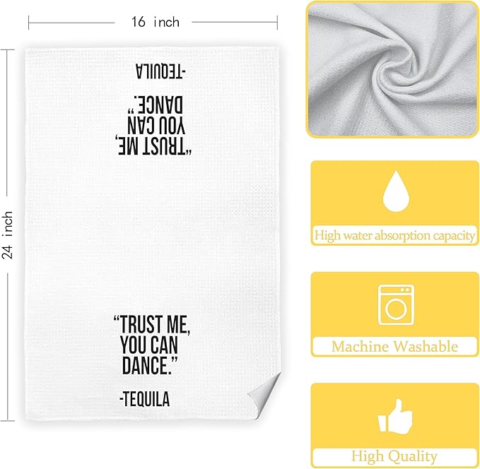 Tequila Lover Gifts, Bartender Gifts, Bar Gifts, Bar Towels for Bartender Kitchen, Tequila Gifts for Women Men Tequila Lover, Bartender Gifts for Women, Funny Kitchen Bar Decorations Towels, 16x24