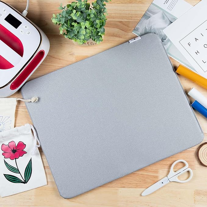 HTVRONT Heat Press Mat Compatible with Cricut Cutting Machine, Heat Press Pad 15"x15" for Craft Vinyl Ironing Insulation Transfer, Double Sides Applicable Heat Mat for Heat Press Machines
