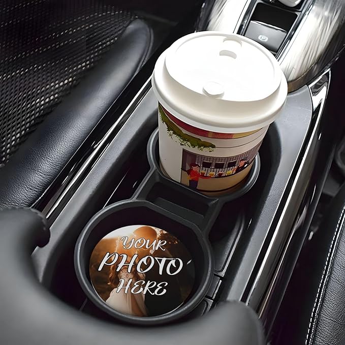 Custom Car Coasters, Personalized Car Ceramic Coasters with Photo Logo Text, Customized Cup Mat for Weddings, Bars, Coffee Table, Homes, Offices 4PCS