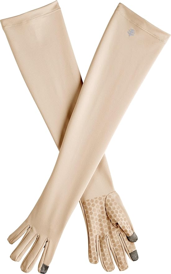 Coolibar Long Full Finger UV Sun Gloves - UPF 50+ Sun Protection - Culebra