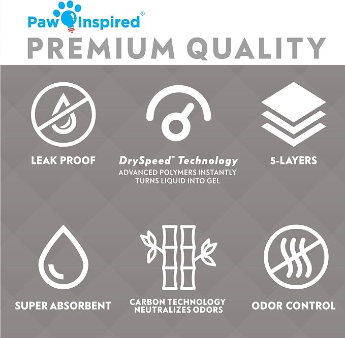 Paw Inspired Disposable Cage Liners, 36x18 Inch (Wabbitat 37), 16 ct | Bamboo Charcoal Odor Controlling, Super Absorbent Pads For Guinea Pigs, Ferrets, Rabbits, Hamsters, Small Animals