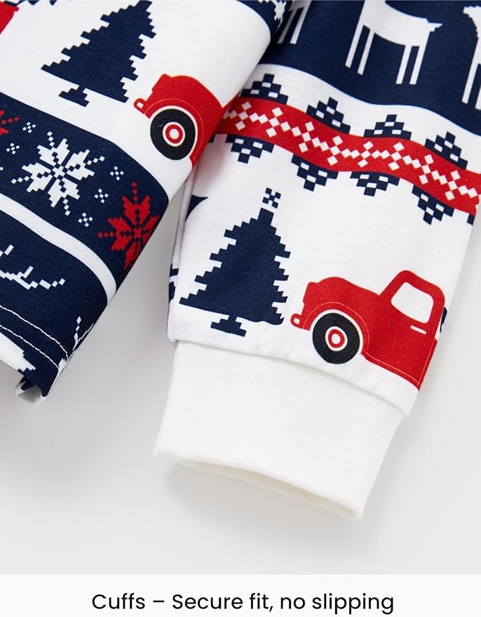 PATPAT Christmas Family Matching Pajama Sets Includes Christmas Socks - Perfect for Family Photos & Holiday Celebrations