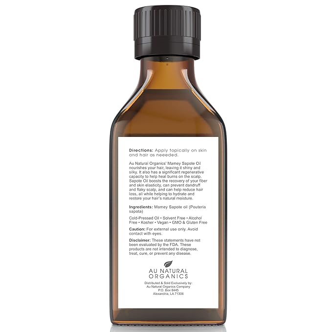 Mamey Sapote Oil - Aceite De Hueso De Mamey | Cold Pressed, Extra Virgin Natural Moisturizer for Skin, Face, Body & Hair | Unrefined, Non-GMO, Food & Therapeutic Grade 3.4oz/100ml