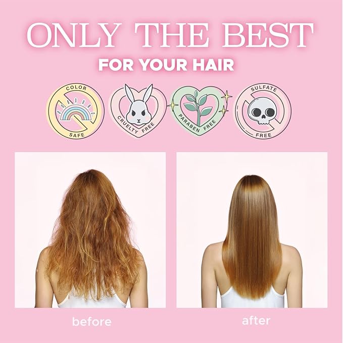 Luseta Glossy Pearl Heat Protectant Spray Smoothing Thermal Protection Treatment Enhance Shine and Add Strength for All Hair Types Protect Hair from Heat Damage 8.5oz