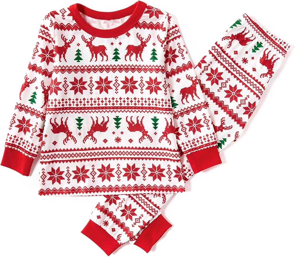 PATPAT Christmas Family Matching Pajama Sets Includes Christmas Socks - Perfect for Family Photos & Holiday Celebrations