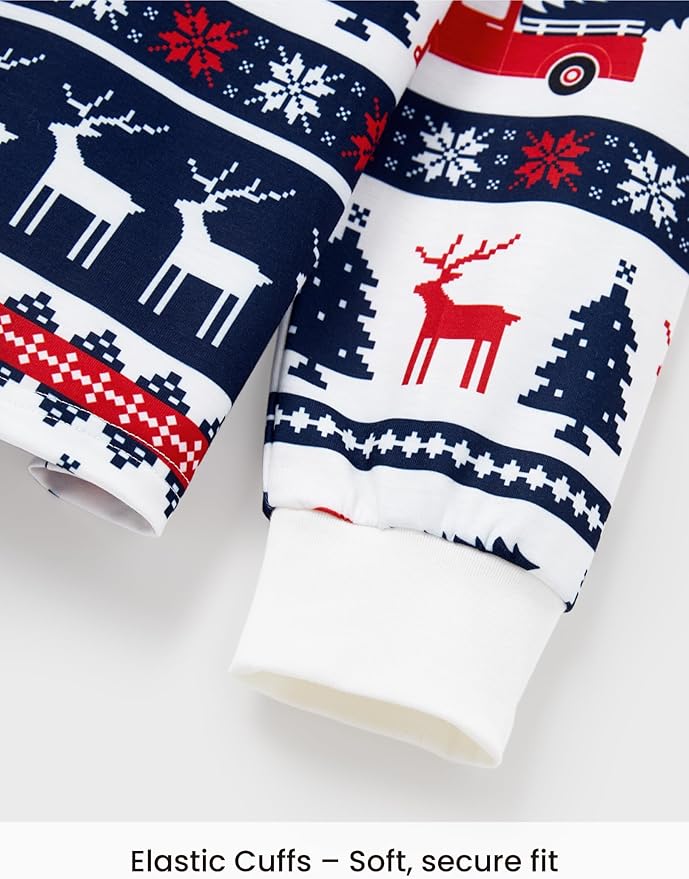 PATPAT Christmas Family Matching Pajama Sets Includes Christmas Socks - Perfect for Family Photos & Holiday Celebrations