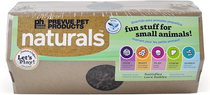Prevue Pet Products Hexagon Forage 'n Play Tunnel for Small Animals | Chew, Forage, & Dig Toy for Rabbits, Guinea Pigs, Hamsters, Gerbils, Rats, & Chinchillas, Natural Play Enrichment