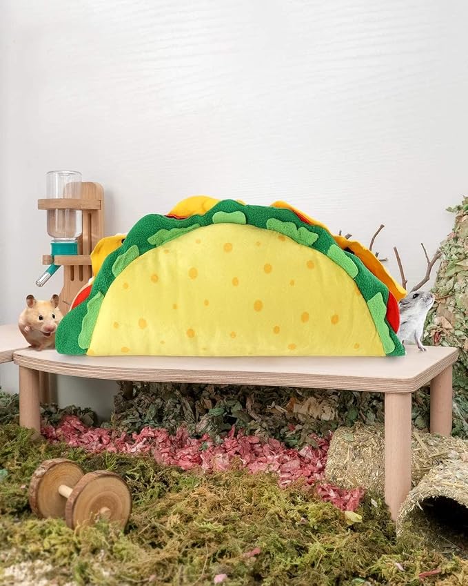 Percozzi Taco Hamster Hammock Hideout Tunnel House Rat Toys Cage Accessories Bed Ferrets Guinea Pigs Chinchill Sugar Glider Small Animal Habitat