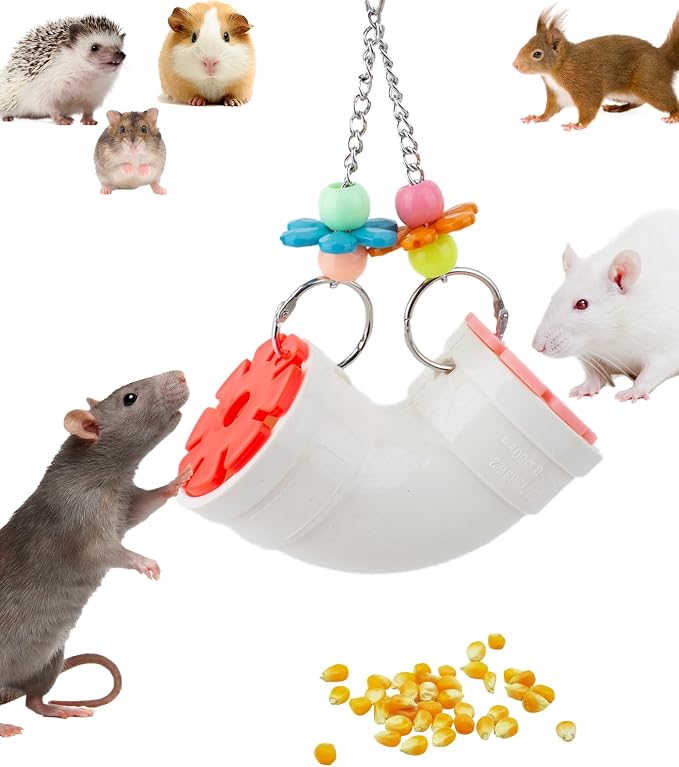 Hedgehog Toys for Hedgehogs to Play with, Foraging Toys for Hedgehogs, Hanging Slow Feeder Enrichment Toy Puzzle Supplies Cage Accessories for Rat, Hamster, Rabbit, Parakeets